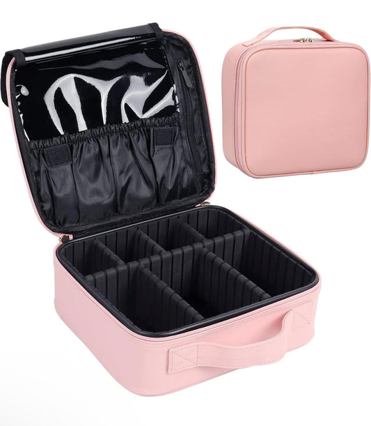 Leather Portable Organizer Kit- PINK